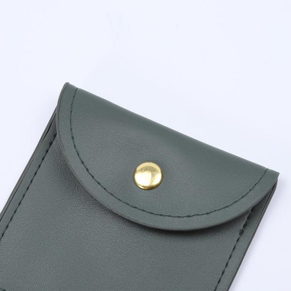 Elegant Luxury Noble Eco Friendly Biodegradable Vegetable Leather Apple Leather Pineapple Leather New PU Leather Metal Snap Bag Jewelry Bag Bracelet Necklace Jewelry Storage Bag Oil Edge Leather Bag