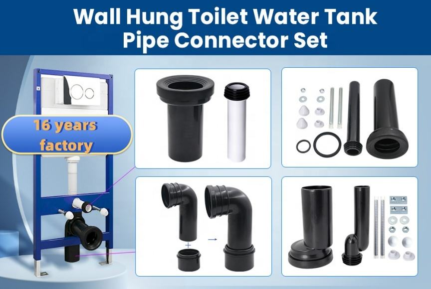 180mm D90 Modern Plastic Direct-Drain Pipe, With Hidden Water Tank And Wall-Mounted Toilet Connection
