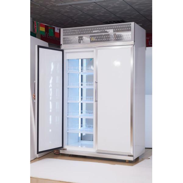 Puertas abiertas del frente y de la parte posterior con 5 capas refrigerador vertical del té de la leche de la bebida del congelador/del agua de la exhibición