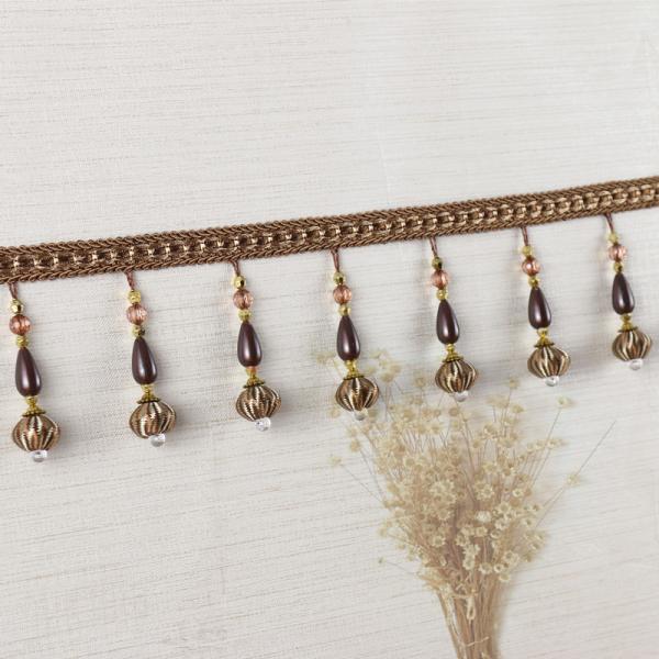 Handmade fashionable chain beads lace tassels fringes for curtain/sofa/pillow decoration