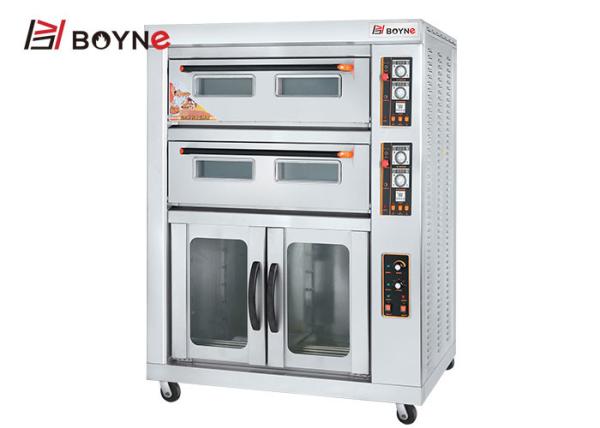 Bandejas da plataforma quatro do equipamento comercial da cozinha da padaria gás de aço inoxidável Oven With Proofer de duas