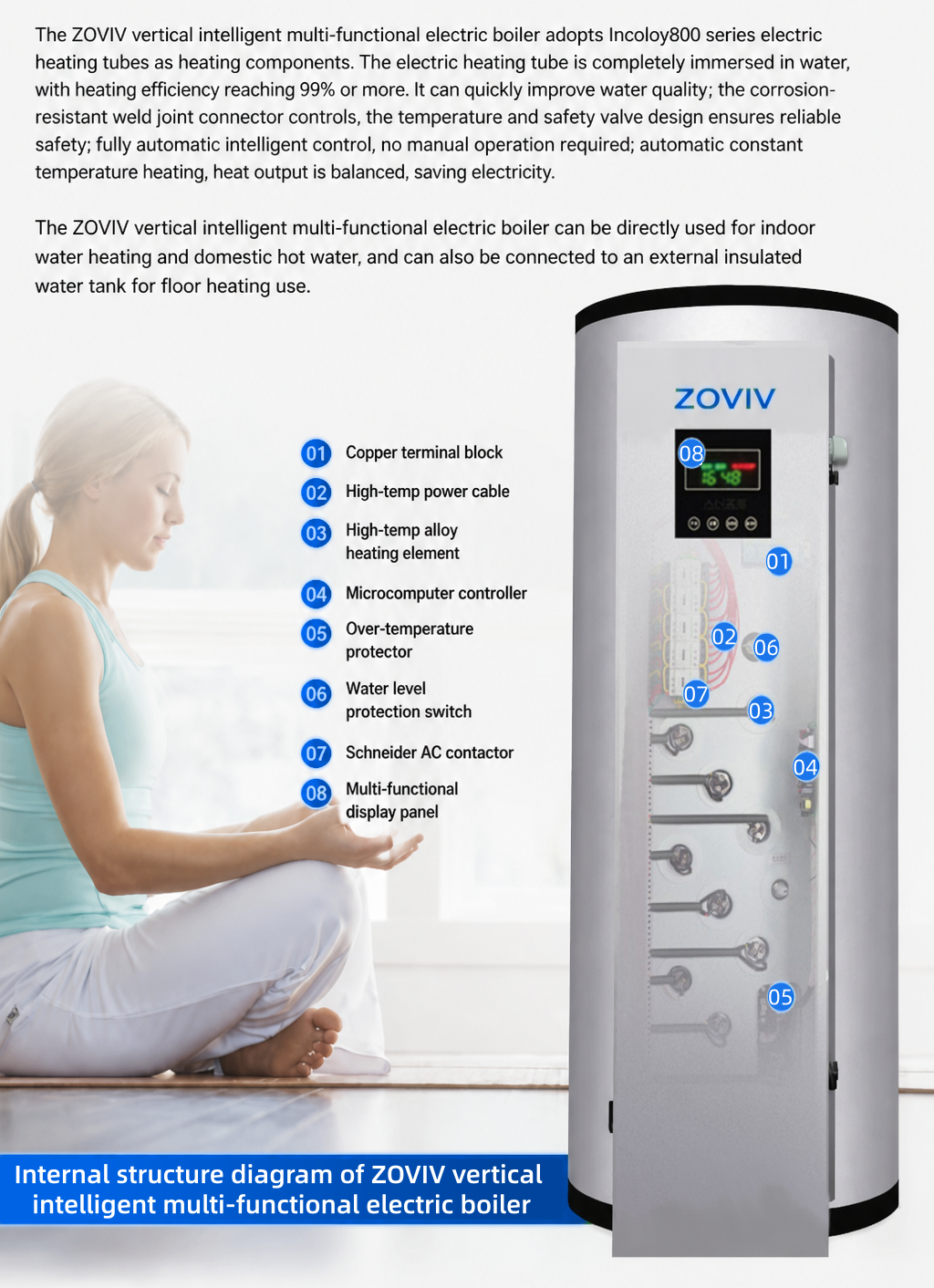 Commercial 72kW Electric Heating Boiler for Hydronic Systems