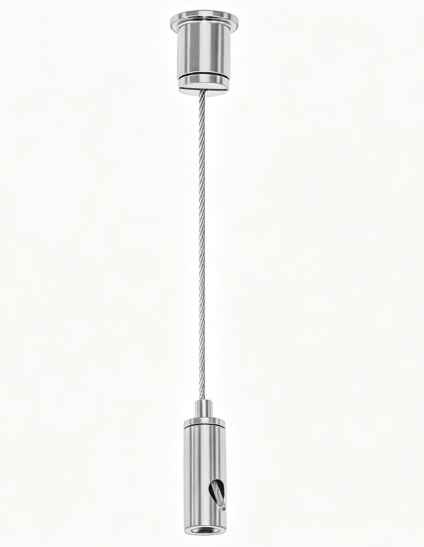 Linear Lamp Adjustable LED Hanging Kit Brass Ceiling Cable Clip Steel Wire Rope Cable Gripper
