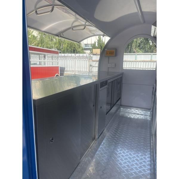 Year 2021 Fiberglass Food Trailer with Custom Made Design and Small Cafe Counters