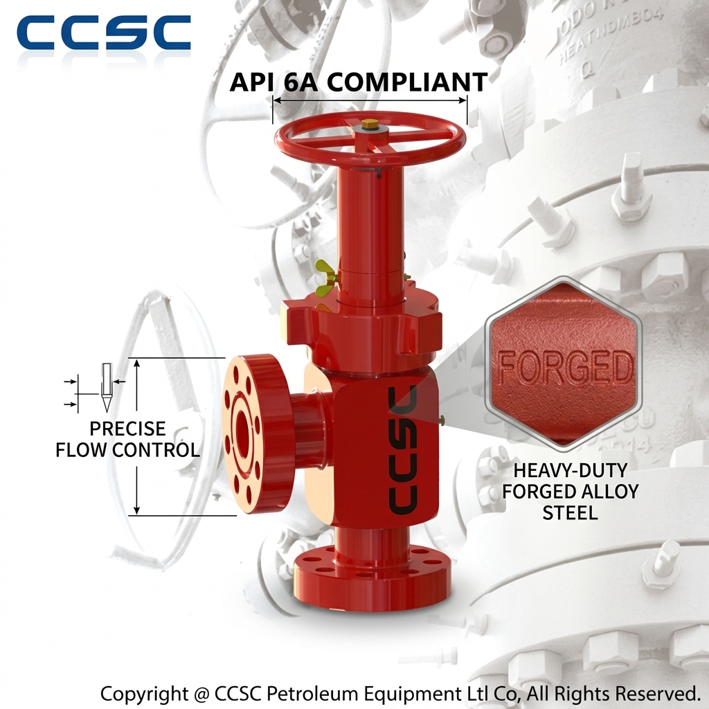 Tungsten Carbide Trim Adjustable Choke Valve Abrasive Sand Service API 6A 2 1/16 Inch 15000psi Corrosion Resistant