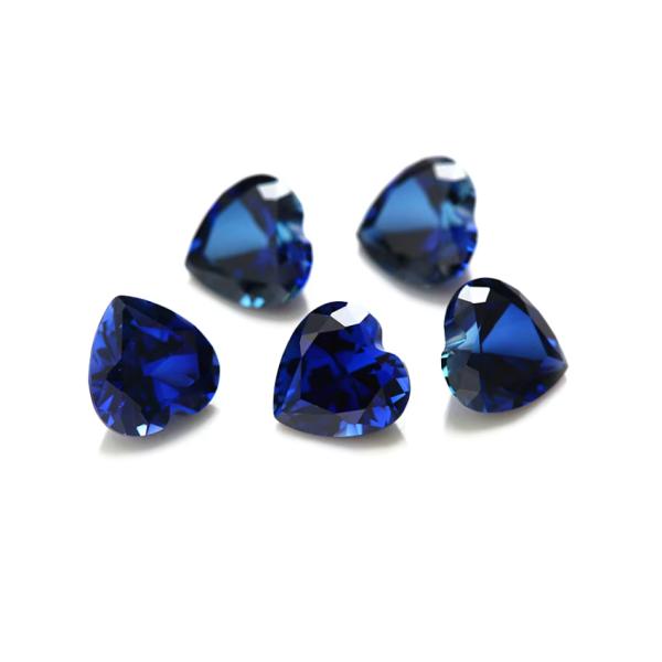 Драгоценные камни Сердце 3х3 мм до 10х10 мм 33# 34# Синий сапфир Синтетические камни