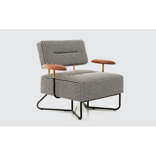 Upholstery Fiberglass Arm Chair QT Chair Powder Coated Steel Frame