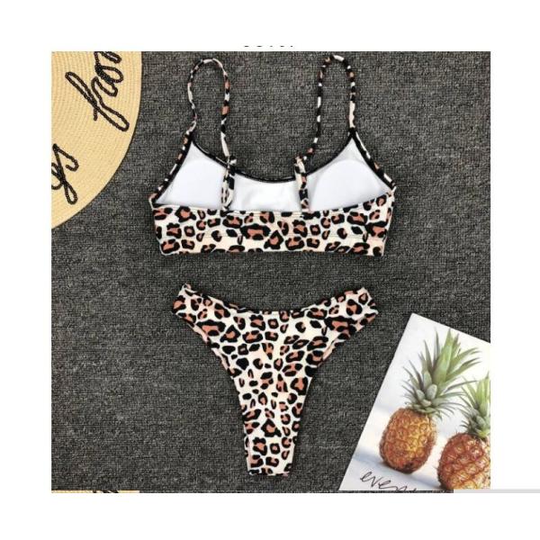 Womail Alluring Biquini Leopard Printed Bikini Push-Up Padded Swimwear Women's