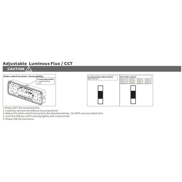 Bulk Head LED Porch Light 8W with 3CCT and Power Switchable