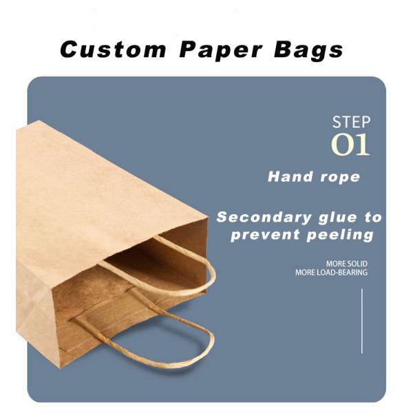 Многоразовые бумажные пакеты с плоским дном Рождественские бумажные подарковые пакеты бумажные пакеты с крутой ручкой