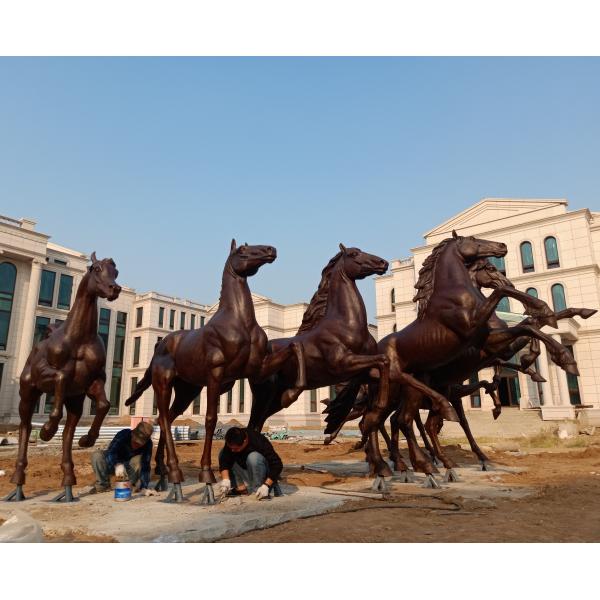 Garden bronze horse sculptures brass horse statues,casting bronze animal statues, China sculpture supplier