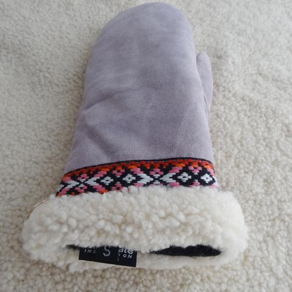 Ski Leather Mitten Gloves Mitten Top Layer Suede Touch Screen Customized Size