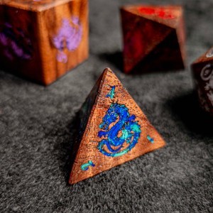 Archaize Dice Set with Engraved Numbers Vintage Look Antique Gold Black Inscriptions and High Durability for Tabletop RPGs