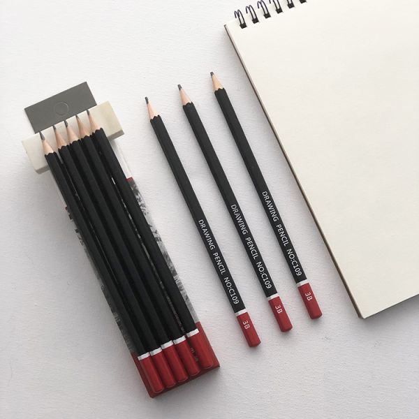 3B Various Black Specifications Wooden Pencils Set