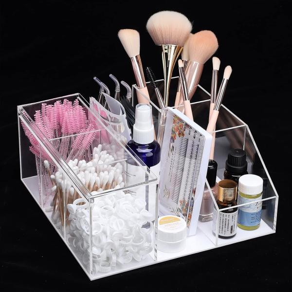 Beauty Organizer, Display Rack Organizer, Clear Makeup Organizer, Eyelash Extension Supplies Storage Display Box