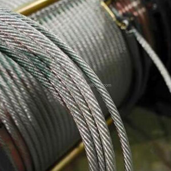 Inox Cable AISI304 304L 316 316L Steel Cable Ropes 6x36SW IWRC 6x36SW FC Stainless Steel Wire Rope with Si Content 1.0%