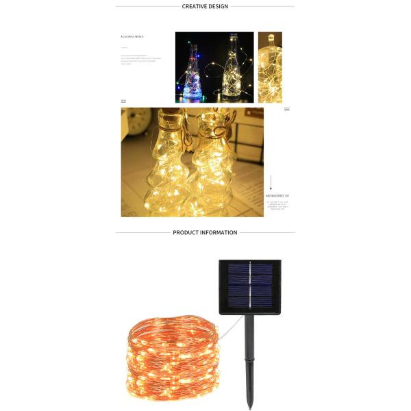 Christmas Wedding String Lights 7-102m Waterproof Warm White Battery/USB/Solar Operated