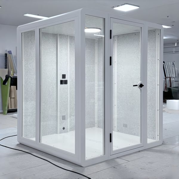 Office Pod with STC35dB(±5dB)/RT0.25S Acoustic Performance and Variable Fresh Air System Featuring AI Application