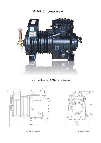 BFS51 BFCA-0500 Compressor de câmara fria unidade de condensação Compressor de refrigeração de 5 cv