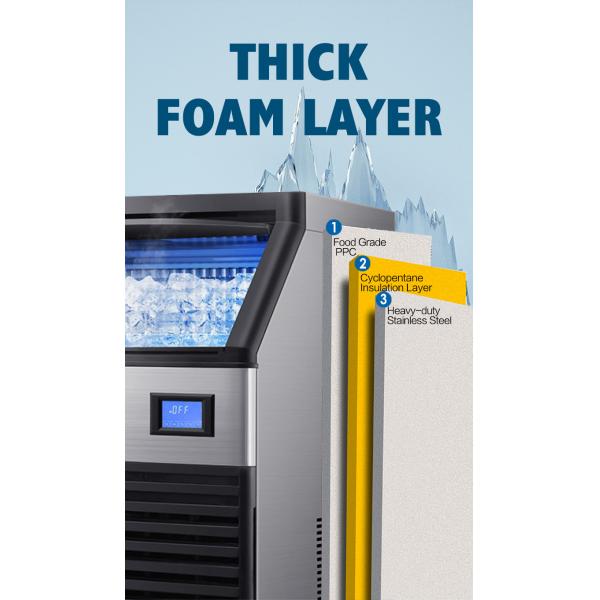 High Yield & Food-Grade 80.90kg Ice Cubes Maker Machine Full-Automatic 120KG 100KG Ice Maker