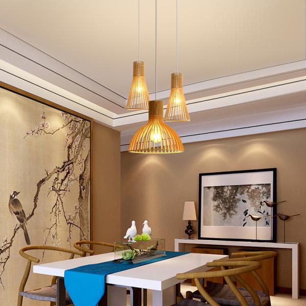 Modern hand made retro wooden pendant lights Japan style Tea Room Secto Octo 4241 Pendant lamp Droplight(WH-WP-41)