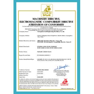 Guangzhou Guoli Engineering Machinery Co., Ltd. Certificaciones
