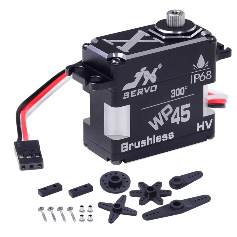 Hot JX WP45 KG 8.4V 0.11sec IP67 Waterproof Steel Gear Aluminum Coreless High Quality Servo RC Truck Helicopter Robot SAVOX