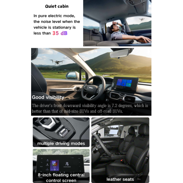 Four Wheel Drive for for King Kong Plug-in Hybrid 4-door 5-seat Pickup Truck 2025 Model 700km Range Super Large Cargo Box