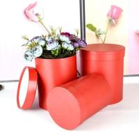 Caja de embalaje de regalo de papel de cartón de forma redonda para flores Impresión de logotipo personalizado