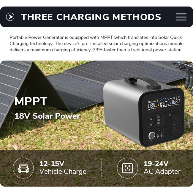 Электростанция иона 1000W лития MPPT портативная для мобильного телефона и аварийной ситуации ноутбука