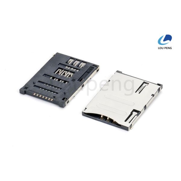 Plastic And Metal Alloy SIM Holder Connector Suitable for Mobile Phones in Heights 1.5mm 1.8mm 2.0mm 2.2mm 2.5mm 3.0mm