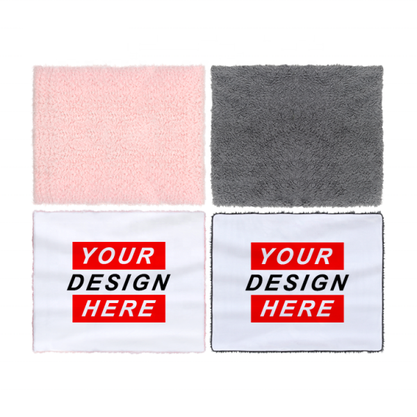 Eco-Friendly Baby Blanket For Sublimation 100% Polyester Double Layer Sherpa Plush Sublimation Throw