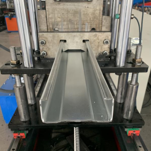 Cold Steel C & U Channel Purlin Roll Forming Machine Hydraulic Cutting