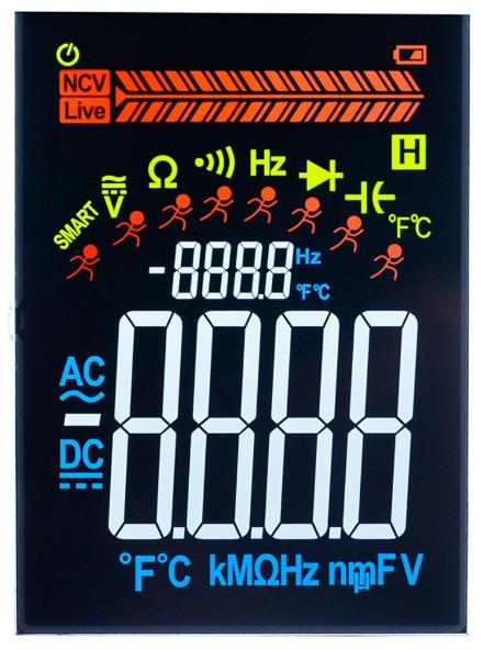 ISO9001 ODM Bias 1/3 Transmissive Negative LCD Display For Multimeter