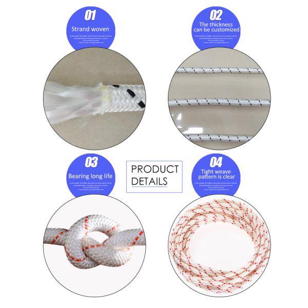 Кабель оптическ волокно волокна сверхпрочного волокна оборудует 14мм изолированную веревочку заплетенную нейлоном