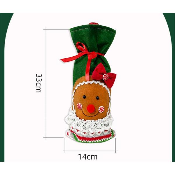 Christmas Wine Bottle Covers Bag Snowman Santa Claus Champagne Bottle Cover Sleeve Merry Christmas Year Table Decorations