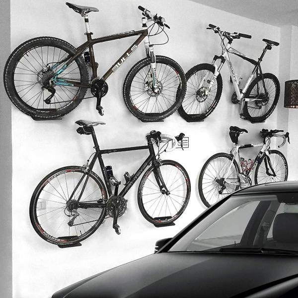 Bike Pedal Hanger Wall Mount Heavy Duty Horizontal Rack for Garage Holds Up to 90 lbs