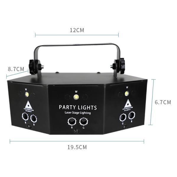 DJ Disco Laser Light 9 Eyes Laser Strobe Led Party Lights Projector Voice Control DJ Night Club Bar Decoration Strobe li