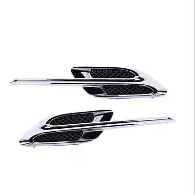 High-Qulity Car Parts Fender Grill Electroplated Plastic Chrome Fender air Vent for Bentley Continental GT GTC