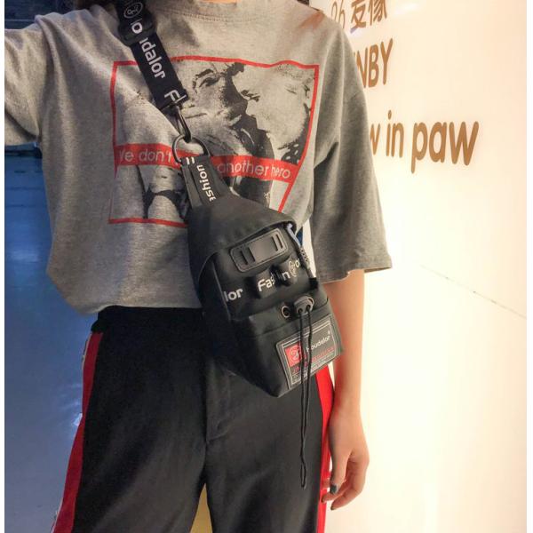 Artistic trend ribbon chest bag, Japanese and Korean personality creative shoulder bag