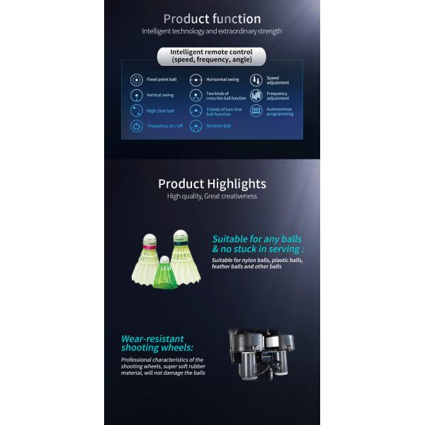 Máquina do serviço da peteca do badminton com proteção da sobretensão da sobrecarga