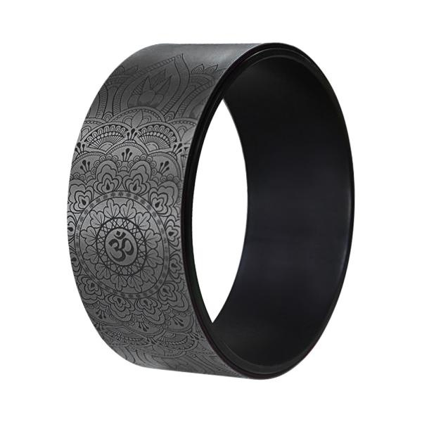 Practical Anti Slip Yoga Roller Wheel PU Rubber Yoga Circle Full Body Back Training Tool