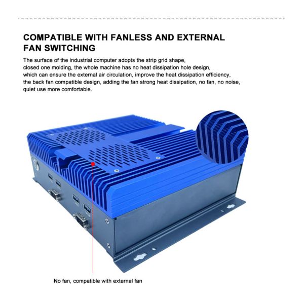 7/ 8/ 10/ 11/ 12/13/14th-i3 / I5 / I7 Industrial Embedded Fanless Mini Box PC With 2*LAN, 6*USB, 6*COM, 1*HDMI, 1*VGA, GPIO