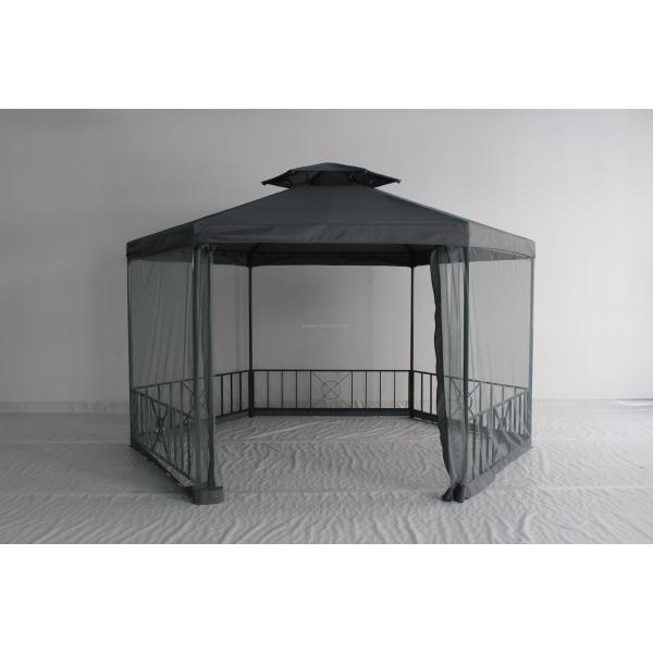 Outdoor Waterproof Garden Canopy Pergola with Customized Colors Hexagonal Double Roof