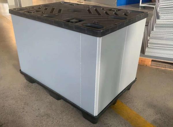 Foldable Plastic Turnover Box Stackable Pallet Sleeve Box Rectangular