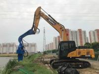 excavatrice Mounted Sheet Pile de 12m conduisant l'équipement pour le ciment