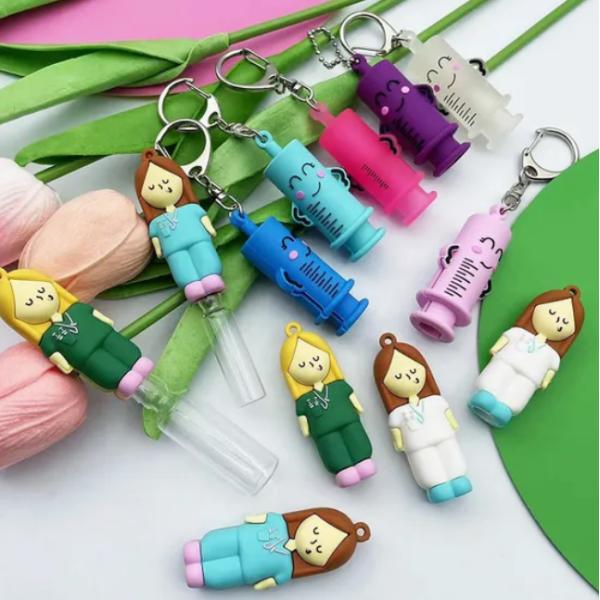 ユニバーサルアンプルオープナー PVC滑り止め 病院 キーチェーン 医療