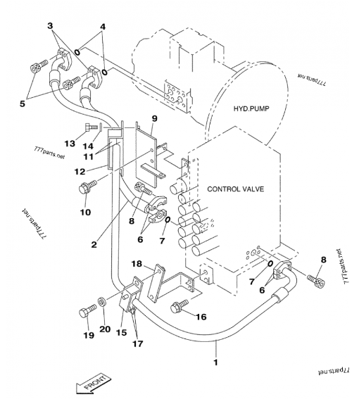 Клапан модулирующих ламп KRJ5765 экскаватора CX210 случая гидравлический гидравлический главный