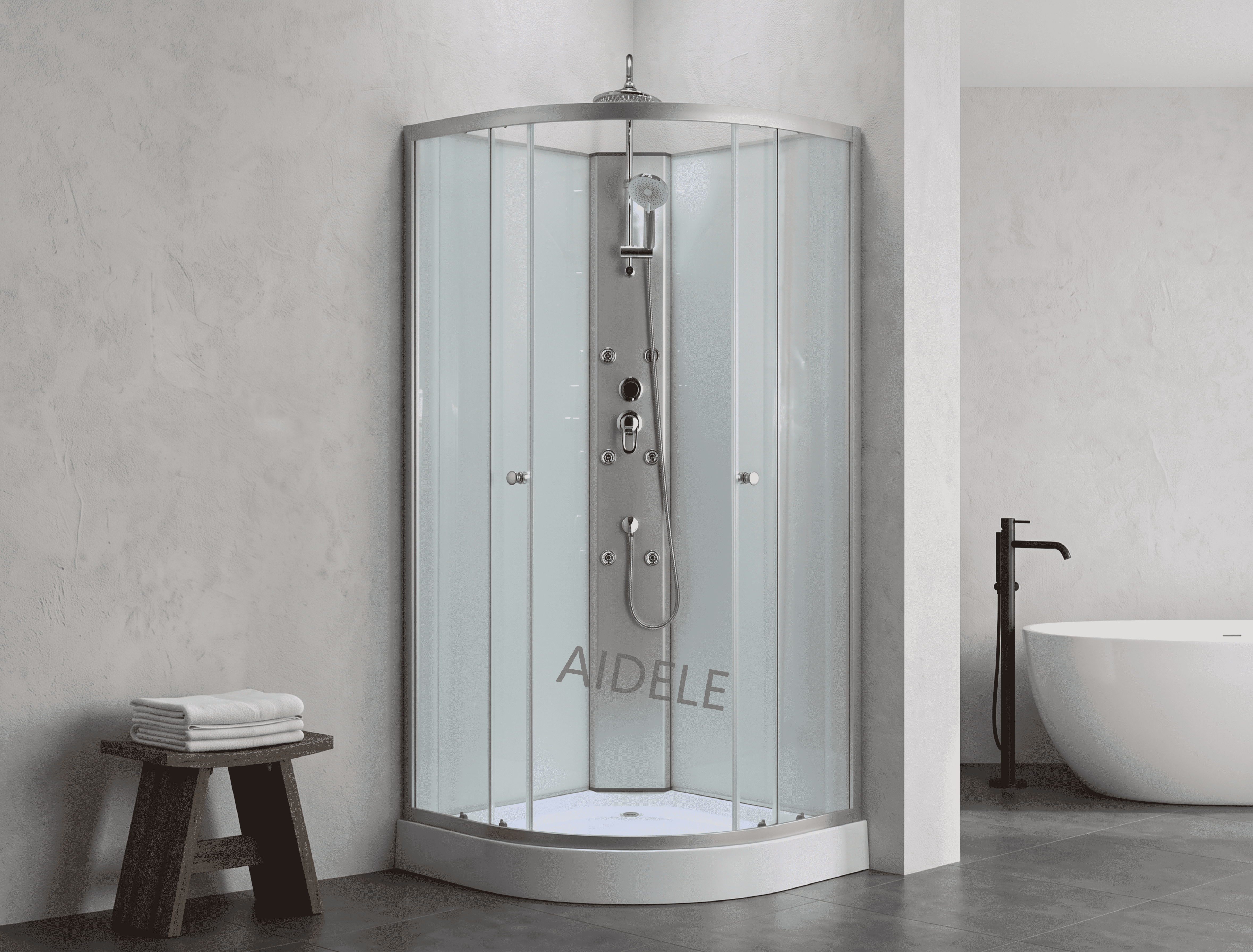 Hangzhou Complete Portable Shower Cabin Bathroom with ABS Tray