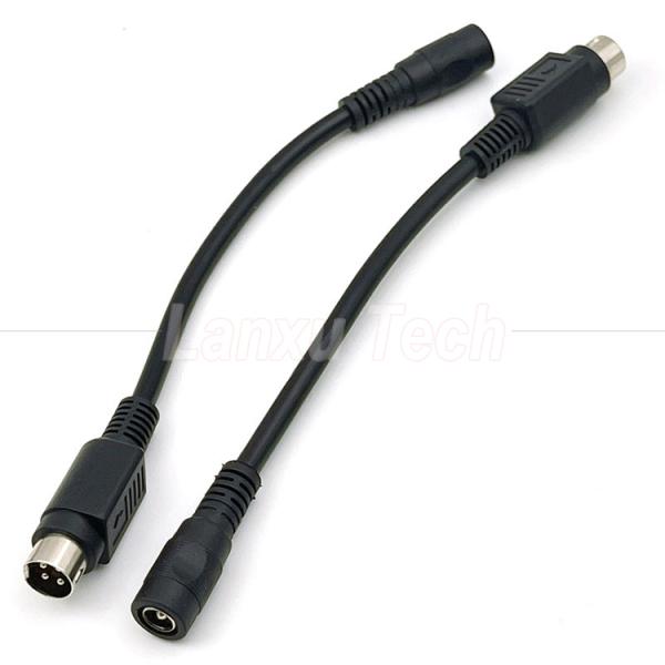 4 pines Mini DIN a DC Jack femenino 5.5x2.1mm Cable de extensión de energía para la cámara DVD TV PC impresora de código de barras